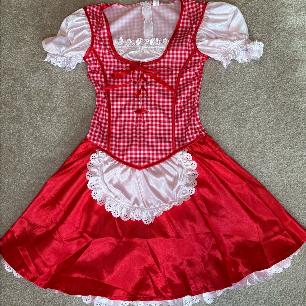 Little Red Riding Hood Child's Costume Dress Up With Cape Size M 8-10